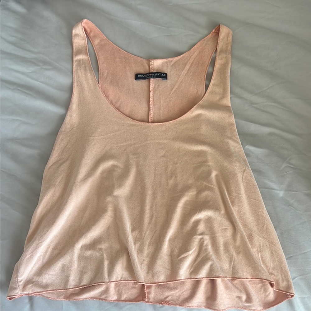 Brandy Melville Peach Sleeveless Tank Top